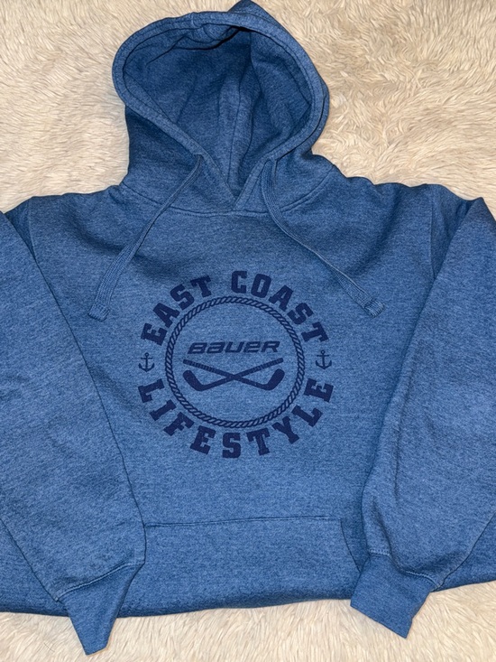 Bauer Other - 🏒🥅Bauer Hockey Men's Heather Blue Hooded Sweatshirt size medium